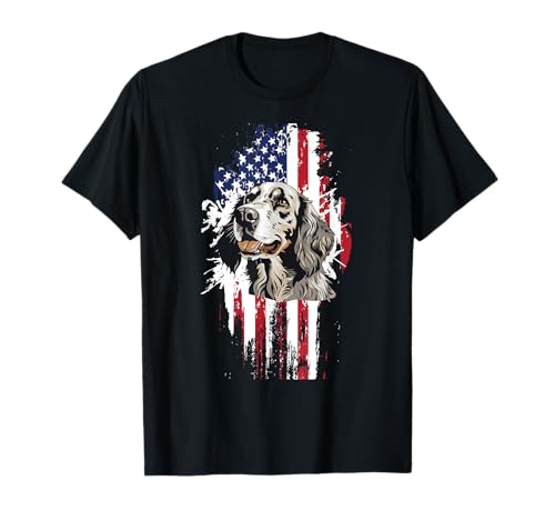 English Setter Owner US Flag English Setter Lover T-Shirt