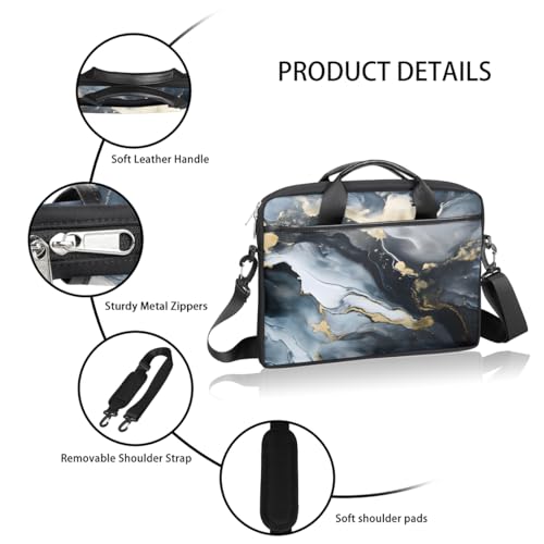Bolsa slim para laptop 15'' negro con diseño abstracto miniatura 4