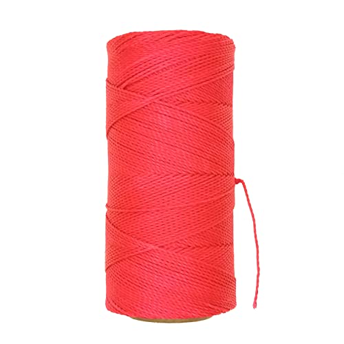 Linhasita Waxed Thread 100 g / 170 m Polyester 1 mm Thick Macrame, 30 Colours Phosphorous Pink, Pink Neon - Image 4
