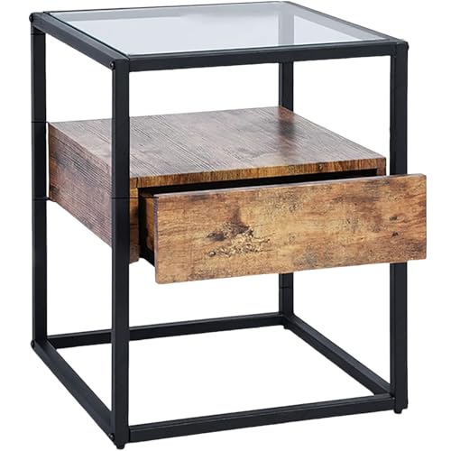 Table de chevet étroite pour chambre et salon chaleureux