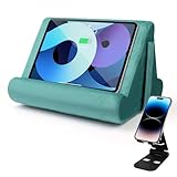 Sttargxing Multi-Angle Tablet Stand with Soft Pad Cushion and Net Pocket - Universal Phone and Pad Holder for Lap, Knee, Sofa and Bed (Light Blue)