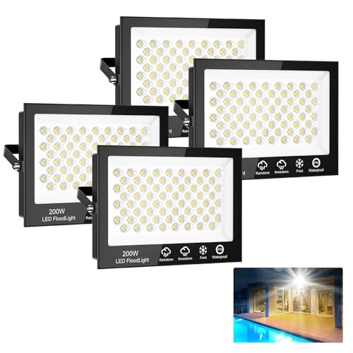 200W Projecteur LED, Spot LED Exterieur 3000K Eclairage Extérieur LED