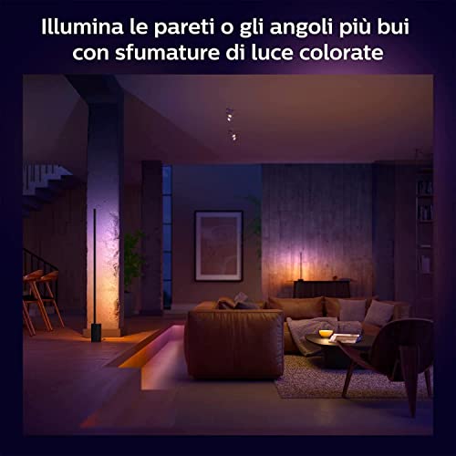 Lámpara inteligente Philips Hue Gradient Signe negra para iluminar rincones y zonas de lectura 2