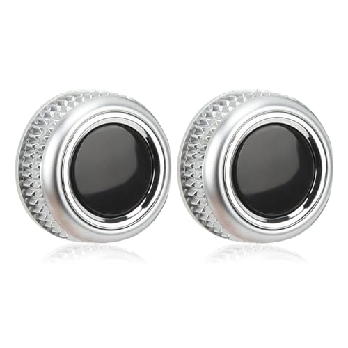 2Pcs Volume Control Knob - Sturdy ABS Car Radio Knob Replacement, Fits for allroad (2010-2016), for A4L (2009-2017), for S5 Cabriolet (2012-2017)