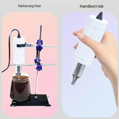 Ultraschall-Homogenisator für Kaffee- und Kräuterextraktion, höhenverstellbarer Ständer/Handheld, ideal für die Zubereitung von Milch und Tee