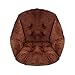 HB.YE Coussin de Chaise avec Dossier siège Coquille Fauteuil Velours Douillet Elastique Impermeable pour Chaise en Rotin Paille Jardin Marron 40 * 40 * 48cm