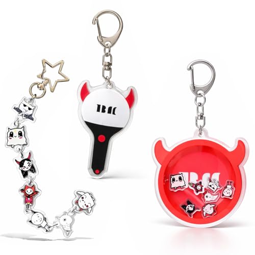 DEFGNOP Ensemble de porte-clés et d'autocollants Baby-Monster, 3 pièces Baby-Monster merch, pour les fans de K-pop