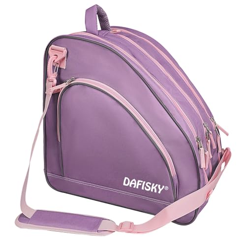 DAFISKY Bolsa para Patins de Rodas - Bolsa para Patins de Gelo, Patins Inline, Patins Quad, Patins Rollerblade E Patins de Figura para Mulheres E Jovens, Roxa