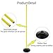 ASENVER 6FT Soccer Agility Poles with Rubber Base Detachable Speed Agility Stick Slalom Speed Training Pole Set for Sports (Pack of 12, Yellow)