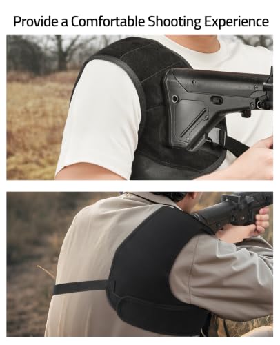 CVLIFE Recoil Pad for Shotgun Shoulder Pad Shooting Vest Solid Fit Black - image 7