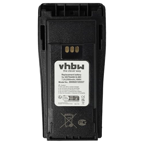 Batería Walkie Motorola PMNN4251 evita cortes de señal con celdas NiMH de 2500 mAh 3
