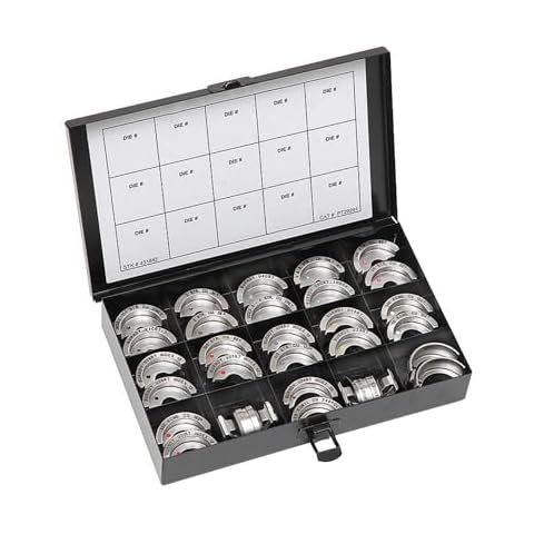 Burndy UDIEKITCU Stainless Steel U-Die Kit for Copper Connectors #6 AWG-750 kcmil. Color coded for crimping YA, and YS types of connectors. Cover