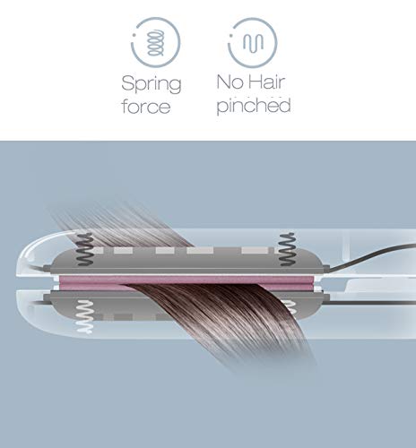 Mini Hair Straightener for Short Hair,Travel Straighteners and Curlers in One for Women Men Styling (Blue) - Image 4