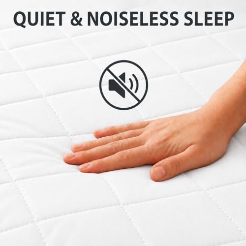 Image of RESTIFY 100% Waterproof Quilted King XL Size Mattress Protector 78x72 Inch 6.5x6 Ft Fits Upto 10 Inch Mattress | Premium Cotton Breathable Bed Protector | Mattress Cover for Double Bed |White
