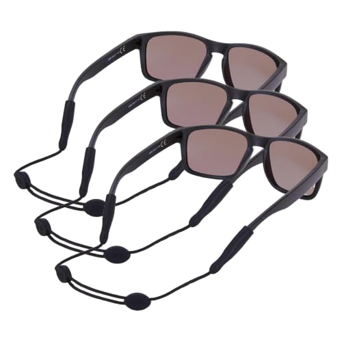 Image of Buyisgle Eye Glasses Holder Strap - Adjustable Sunglasses Straps Cords for Men Women - Eyeglass Holders Around Neck - Eyewear String Lanyard Retainer -2PCS(14in Black (Pack of 3)