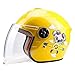 QOUP I Bambini del Casco del motorino Luce del Casco Protettivo Gear Roller Skating Scooter in Bicicletta Casco della Bici Misura Adattabile, per 4-9 Anni Ragazzi e Ragazze,Giallo