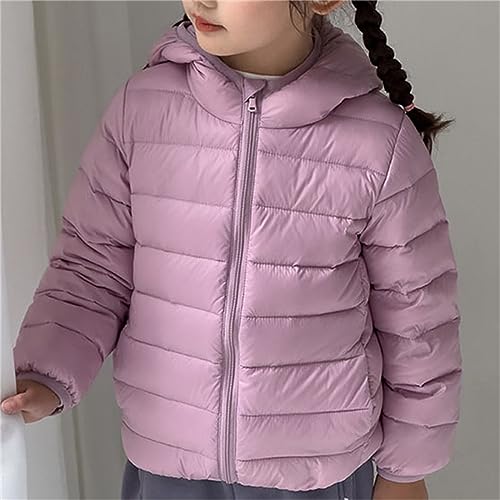 Kids Boy Girl Lightweight Puffer Jacket Quilted Bubble Coat Toddler Winter Coat Waterproof Packable Hooded Down Jacket4