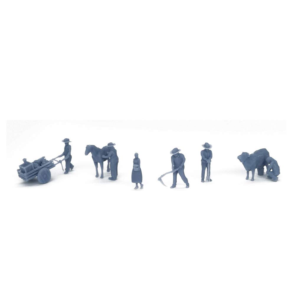 Outland Models Railroad Scenery Country Farmer Peasant Figure Set HO Scale 1:87