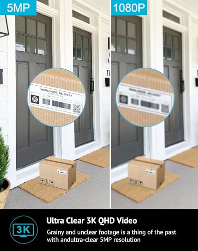 Image of 5MP 3K Security Cameras Outdoor Indoor Wired,IP65, Starlight Sensor & 100 Ft Night Vision,Motion /Person Detection,2-Way Audio /Spotlight,US Cloud,Compatible with Alexa,iOS & Android & Web Access