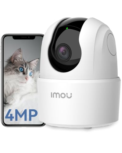 Imou 4MP Cámara Vigilancia WiFi Interior para Mascotas,360° Cámara IP WiFi con Detección de Humano, Visión Nocturna, Audio Bidireccional, Control Remoto, Modo Privacidad,Compatible con Alexa