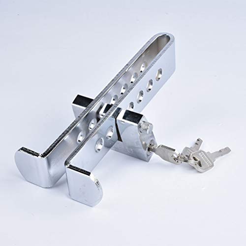 Vosarea Trava de embreagem de aço inoxidável auto anti-roubo trava de freio de carro 21,5 cm (prata)