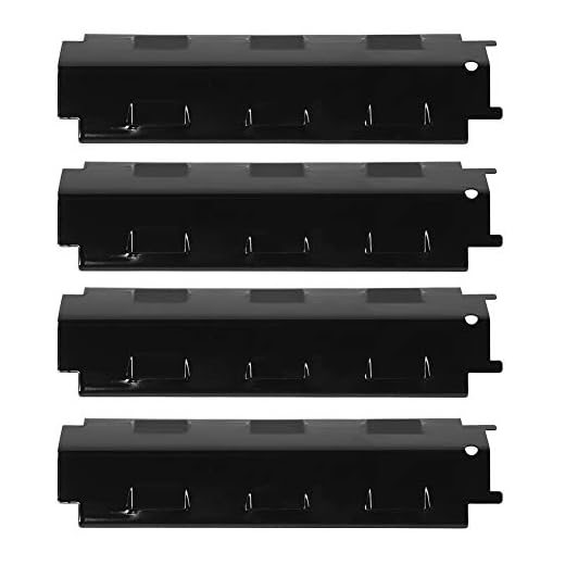 Barracas De Calor De Grelha De 4 Peças, Escudo De Placa De Calor De Esmalte E Ferro, Escudo De Placa De Calor Para Churrasco, Tenda De Calor, Adequado Para Peças De Reposição De Grelhador Charbroil.