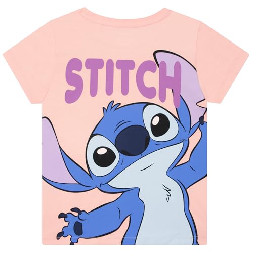 Image of Disney Girls Shirt And Kids Shorts, Stitch Girls Outfit Set, Lilo And Stitch Shirt For Summer Clothes, Multicolor 6