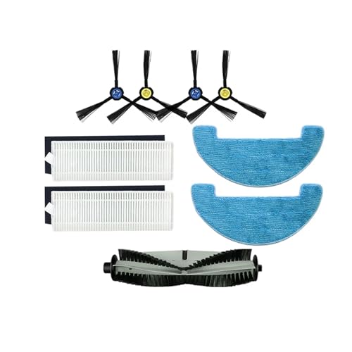 Robot Vacuum Cleaner Main Brush/Side Brush/Filter+mop Cloth,Compatible for Ilife A7 A9S Accessories