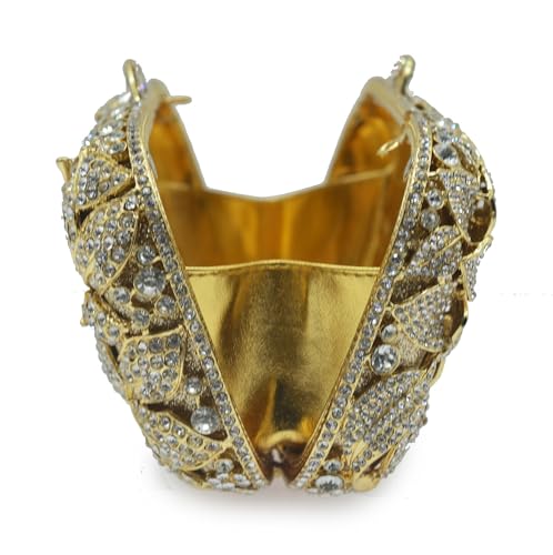 Image of Luxury Crystal Clutch Purse for Women Rhinestone Handbag Formal Party Evening Bag Sparkly Bridal Flower Purse