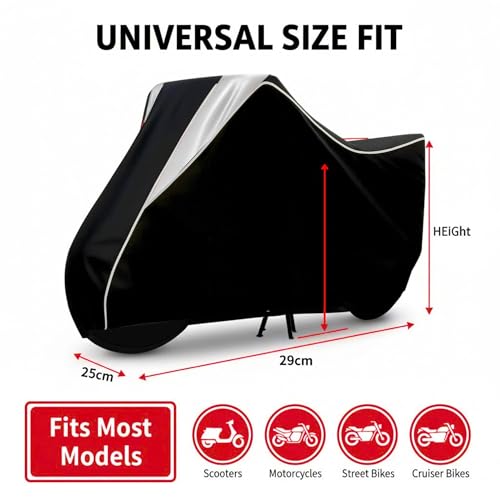 Image of Stylish Water Resistant Scooty Body Cover Compatible with Ola S1 Air & All Models | UV Protection, Dustproof, Heat Resistant, Two Wheeler | New All Weather Protection, Dust & Rain