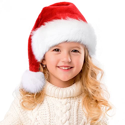 RJVW Christmas Hat, Santa Hat for Kids & Baby, Xmas Hat,Unisex Ve...