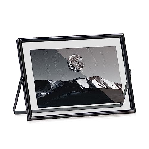 SAEGYPET Large Size Floating Beautiful Photo Frame (8x10 inches,Black), For Picture Sizes (7x9, 6x8, 5x7), Big Picture Frame for Valentine's Day Gift Wedding Signage