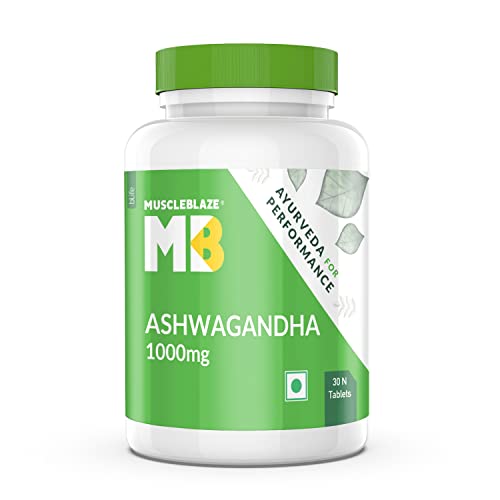 MuscleBlaze Ashwagandha 1000mg, Ayurveda for Performance, Ayush