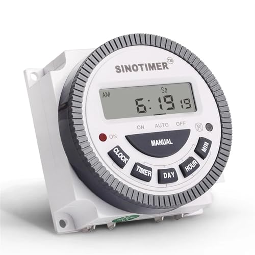 Relé de Tiempo programable de 230V CA, 7 días, Interruptor de Temporizador de Contacto húmedo, Salida de Voltaje, batería Desmontable de 220V con Cubierta(10A)