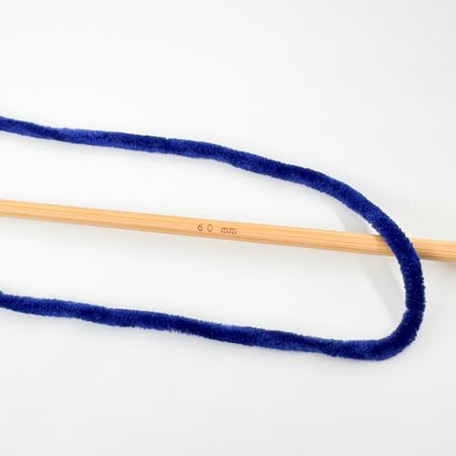Image of Cuddly Velvet Chenille Yarn, Super Soft Fluffy Bulky for Knitting Crocheting Blanket Amigurumi, Durable for Shedding, 100 Gram (3.53 Ounces) 109 Yards (100 Meters) (Cobalt Blue) (3 Skeins)