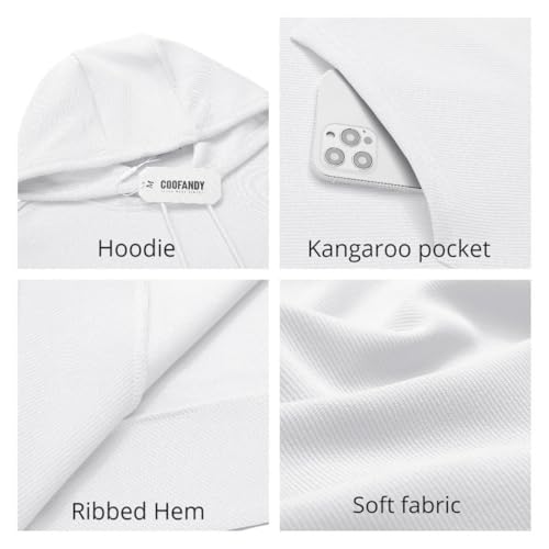 Image of COOFANDY Mens Hoodie Long Sleeve Casual Pullover Hooded Sweatshirt Fashion Drawstring Hoodies with Pocket