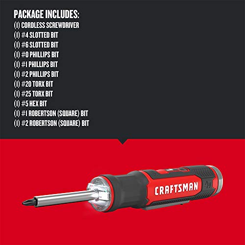 CRAFTSMAN 4V MAX Cordless Screwdriver (CMCF604)