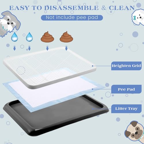 Mifoci 1 Pcs Dog Pee Pad Holder Potty Tray Portable Dog Litter Box Toilet Training for Small Medium Large Pet Puppy Indoor Outdoor - Image 5