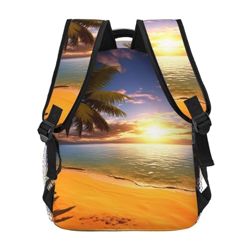Sac à dos pc portable coucher de soleil protégeant vos affaires