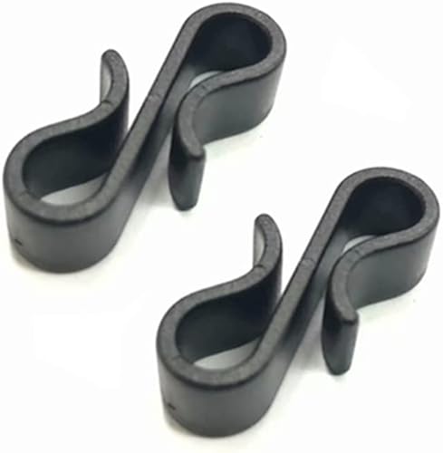 Miniatura 4 de Teensery 100 ganchos de plástico en forma de S multiusos para el hogar, cocina, baño, jardín, tienda al aire libre, color negro