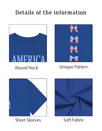 Image of AMWIPE Boys Girls USA Shirt Kids 250 Anniversary USA Shirts American Flag Tshirt 4th of July Outfits Cute Patriotic Top 6-14y