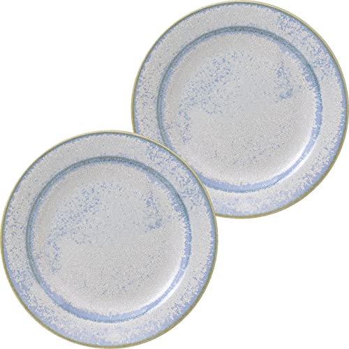 ?????(Minorutouki) Minoru Pottery Mino Ware Curio 6.3 inches (16 cm) Plate, Gray, Set of 2