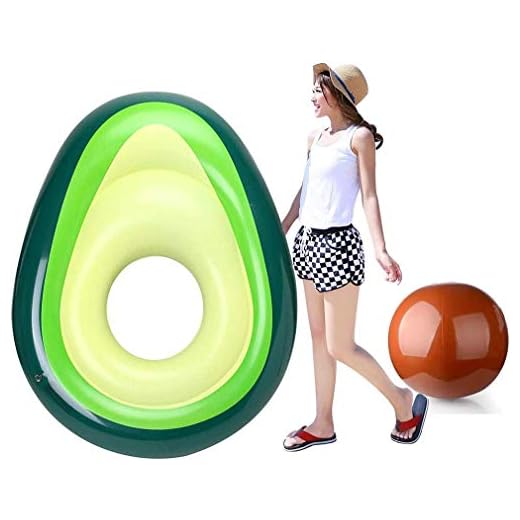 MU Flotador de Playa Del Verano Flotador Inflable Gigante Aguacate, Piscina Al Aire Libre Juguete Flotador Río Balsa Tumbona de Playa para Adultos de Los Niños