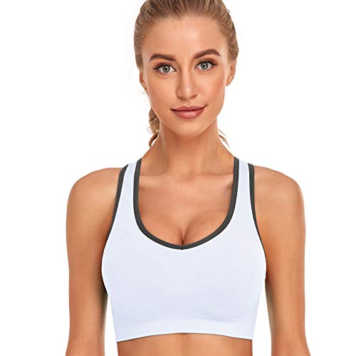 Image of GXXGE Padded Racerback Sports Bras for Women High Impact Workout Yoga Gym Activewear Fitness Bra