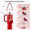 Stanley Cup Accessories Set (6 Pc) - Handle Strap, Silicone Boot, Straw Cover, Charms For 30/40 Oz Tumblers - View #7