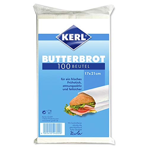 KERL 100 bolsas para pan de mantequilla (17 x 21 cm) Cover