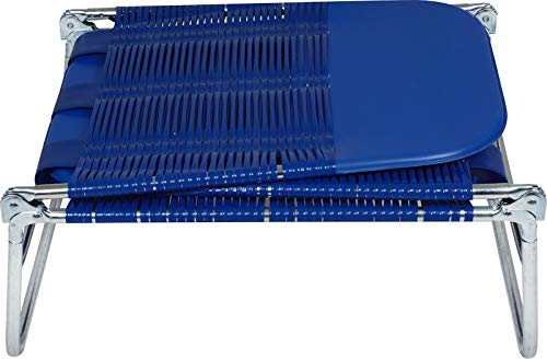Cadeira Espreguiçadeira Pvc Azul Mor