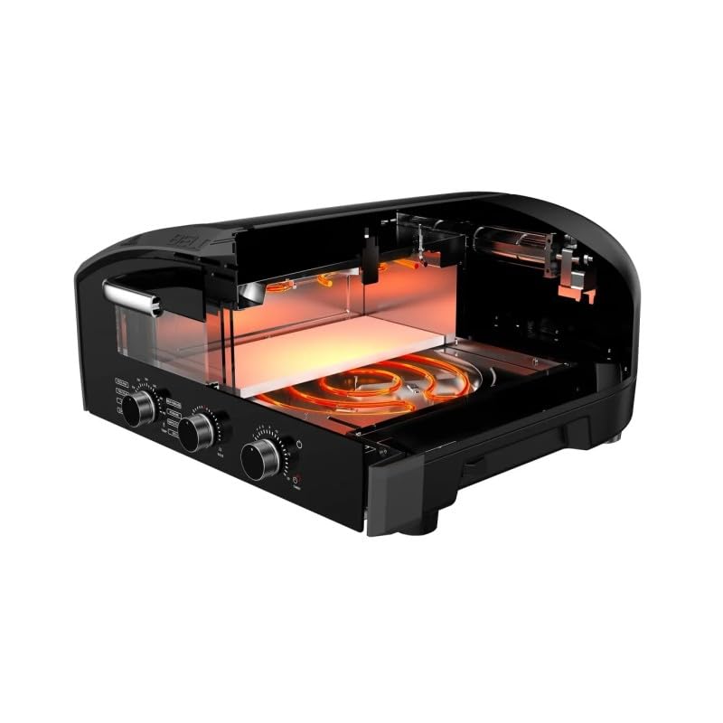 Four à pizza électrique BELDEKO Donato – 450 °C, 2140 W – cuisson 90 secondes – 8 modes + manuel – pierre réfractaire 33×33 cm – pelle à pizza incluse