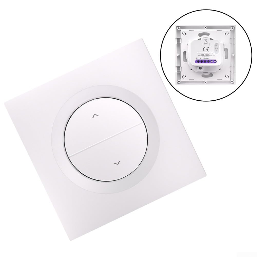 Interruttore per tapparelle WiFi MINI-RBS-E per serie Fusion, IP65 impermeabile Touch & per controllo vocale Alexa, carico 300 W, interruttore per persiane smart con telecomando APP
