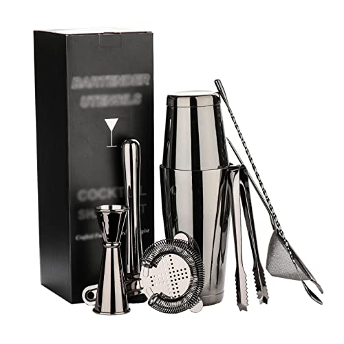 カクテルシェーカー 7点セット 550ml/820ml バーテンダー スノー カップ バーウェアツールセット マティーニ カクテル ステンレス製 最高ツール パーティーグッズ バーセット シェーカー 多用性 お酒 業務用 自家製